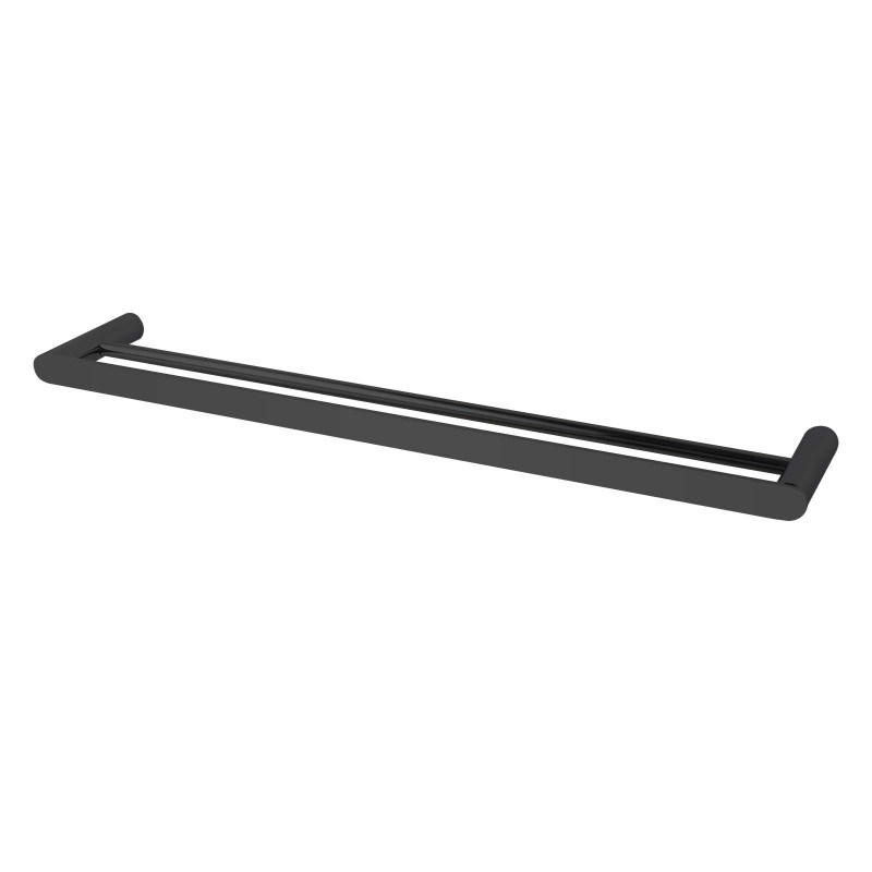 RUSHY – 600mm Black Double Towel Rail