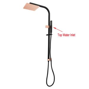 8″ Black & Rose Gold Shower Station