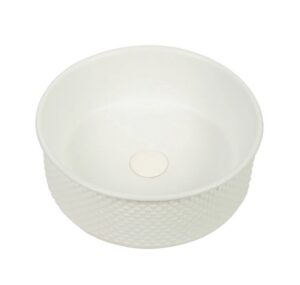 385*385*140mm Polar Subtly Textured Exterior with Matte White Interior Finish Above Counter Basin(32mm Nonverflow)