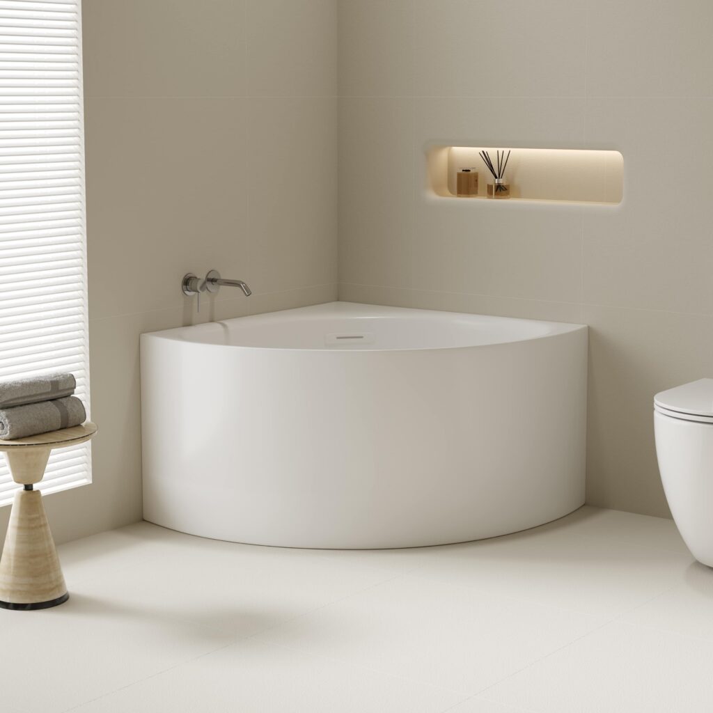 Stanford Triangle Corner Bathtub – Gloss White