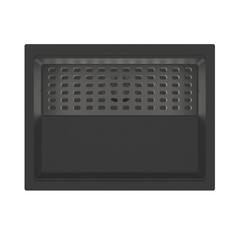 Black Carysil Harmony Big Bowl Granite Single Bowl Stone Kitchen Sink 610*457*253mm(with Bottom Grid & Colander)