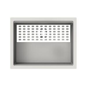 White Carysil Harmony Big Bowl Granite Single Bowl Stone Kitchen Sink 610*457*253mm(with Bottom Grid & Colander)