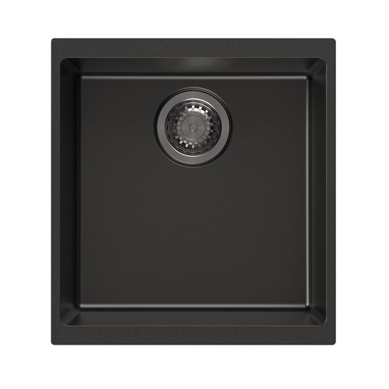 430x460x200mm Black Carysil Granite Single Bowl Kitchen Sink