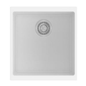 430x460x200mm White Carysil Granite Single Bowl Kitchen Sink