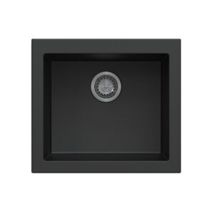 Black Carysil Maples N100U Granite Single Bowl Stone Kitchen Sink 540*473*241mm(Undermount only)