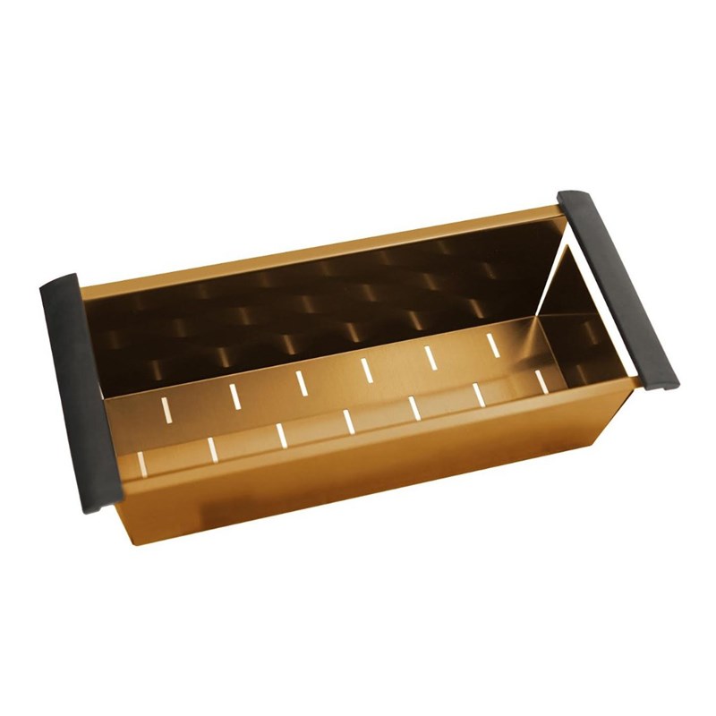 450x190x130mm Brushed Brass Stainless Kitchen Sink Colander