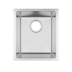 380x440x200mm Chrome Stainless Steel Single Bowl Kitchen Sink