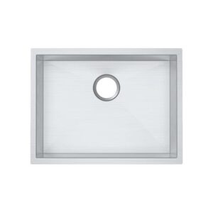 586x450x230mm Chrome Stainless Steel Single Bowl Kitchen Sink
