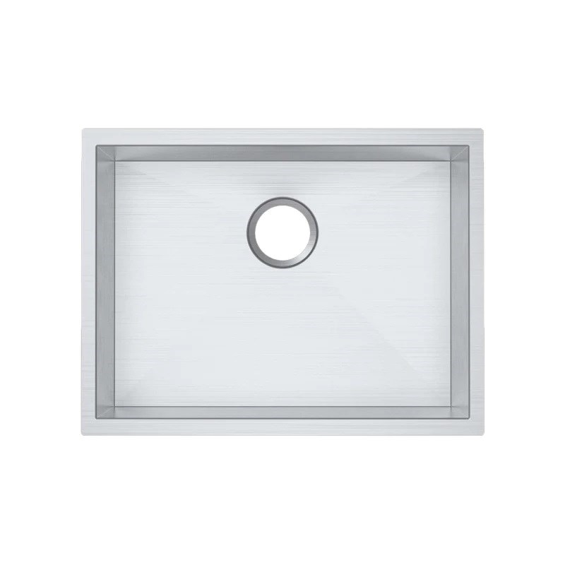 586x450x230mm Chrome Stainless Steel Single Bowl Kitchen Sink