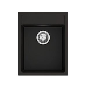 Black Carysil Waltz 400 Grainte Single Bowl Stone Kitchen Sink 400*500*200mm