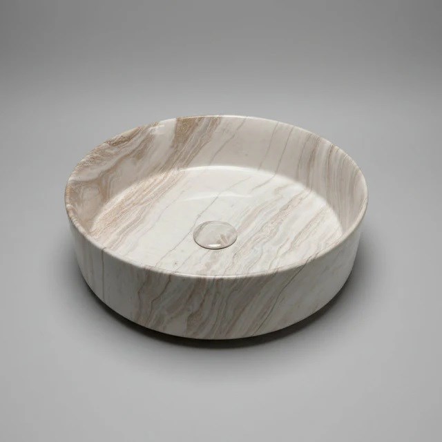 400*400*130mm Gloss Stone Marble Above Counter Basin(32mm Nonoverflow)