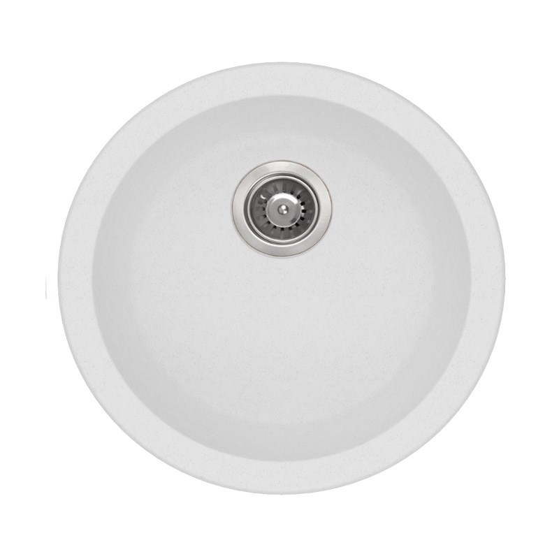 460mm White Granite Single Bowl Kitchen Sink
