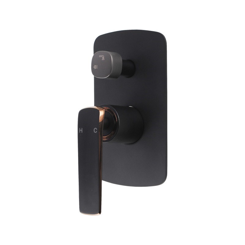 ESPERIA – Black & Rose Gold Diverter Mixer